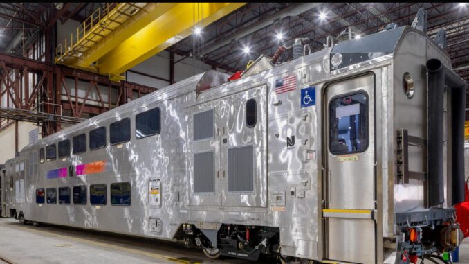 Alstom Delivers First Multilevel III Car to NJ TRANSIT - RaillyNews