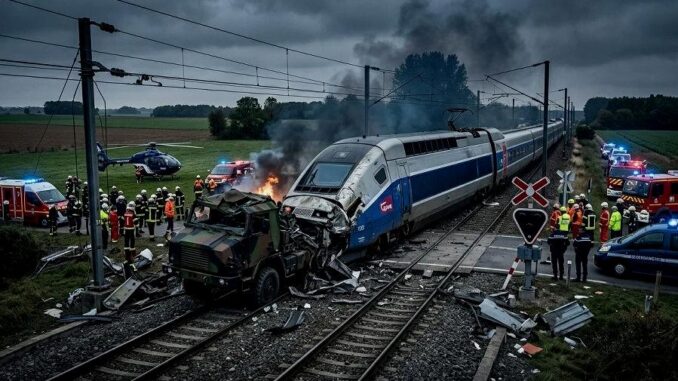 Fast Train Hits Truck at Level Crossing in France - RaillyNews