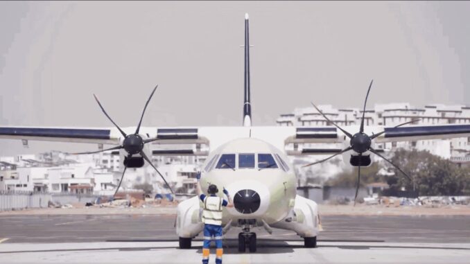 India's First C295 Military Transport Aircraft Flies - RaillyNews