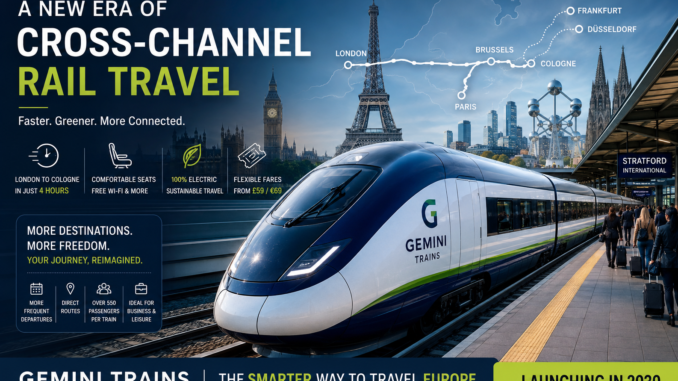 Gemini Aims to Launch London to Cologne Train Route via Eurostar by 2030 - RaillyNews
