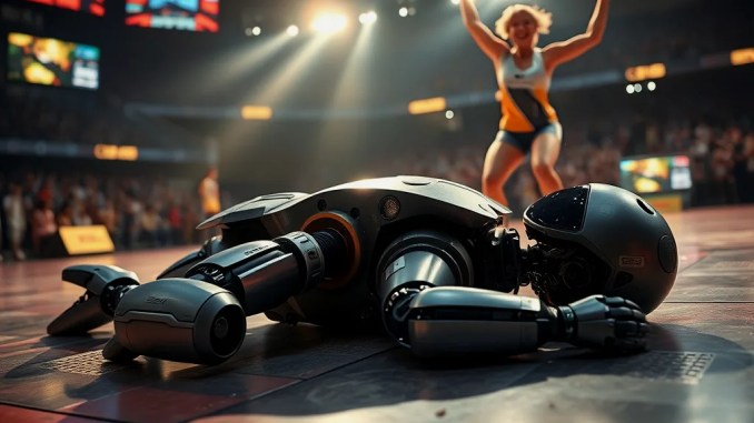 Robot Ring Fainted, Opponent Celebrated with a Victory Dance - RaillyNews
