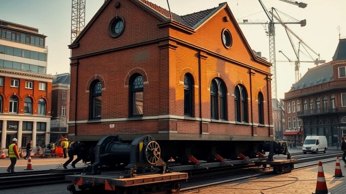 158-Year-Old Vught Station Building in the Netherlands Moved 13.6 Meters - RaillyNews