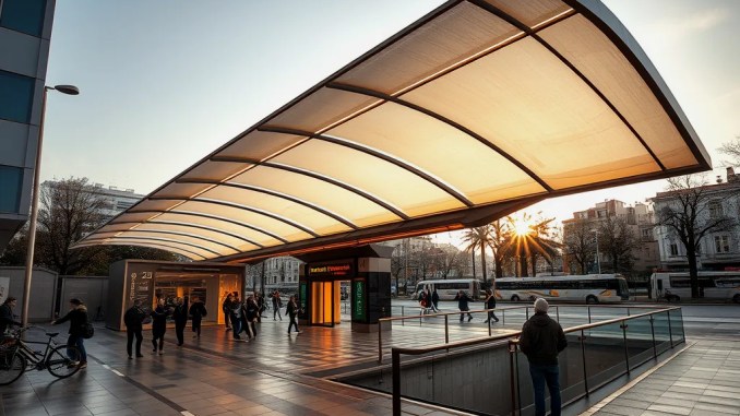 Canopies Installed Over 19 Metro Stations and Underpasses in Ankara - RaillyNews